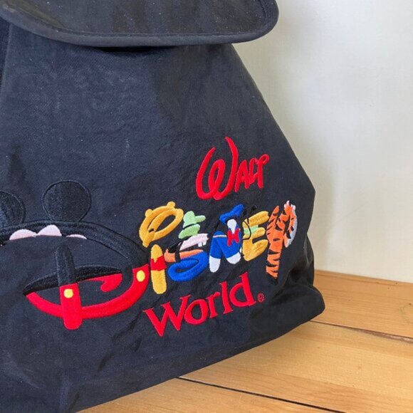 Walt Disney World Embroidered Logo Nylon Backpack with Drawstring - Picture 4 of 15